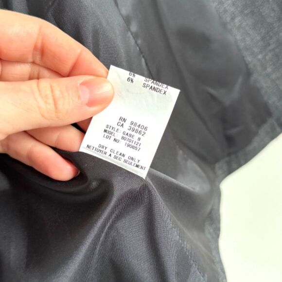 THEORY 100% Wool Grey Single Button Blazer | Size 12 - Picture 7 of 8